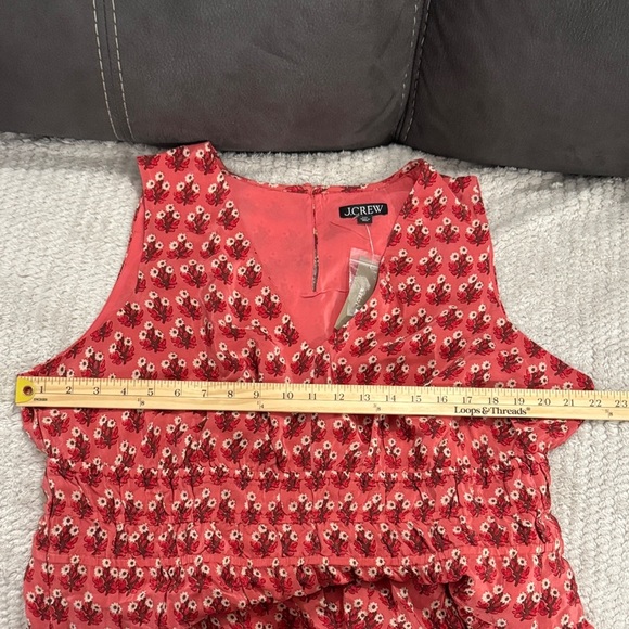 J. Crew Pink Geometric Midi Dress 100% Viscose - Picture 10 of 12